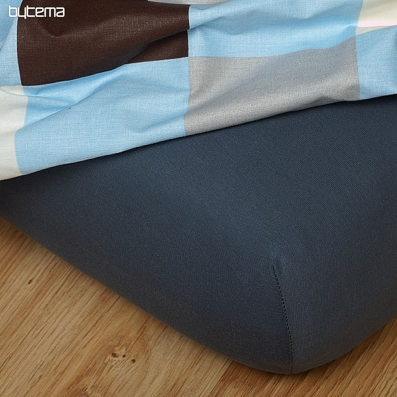 Drap de lit en jersey couleur gris foncé