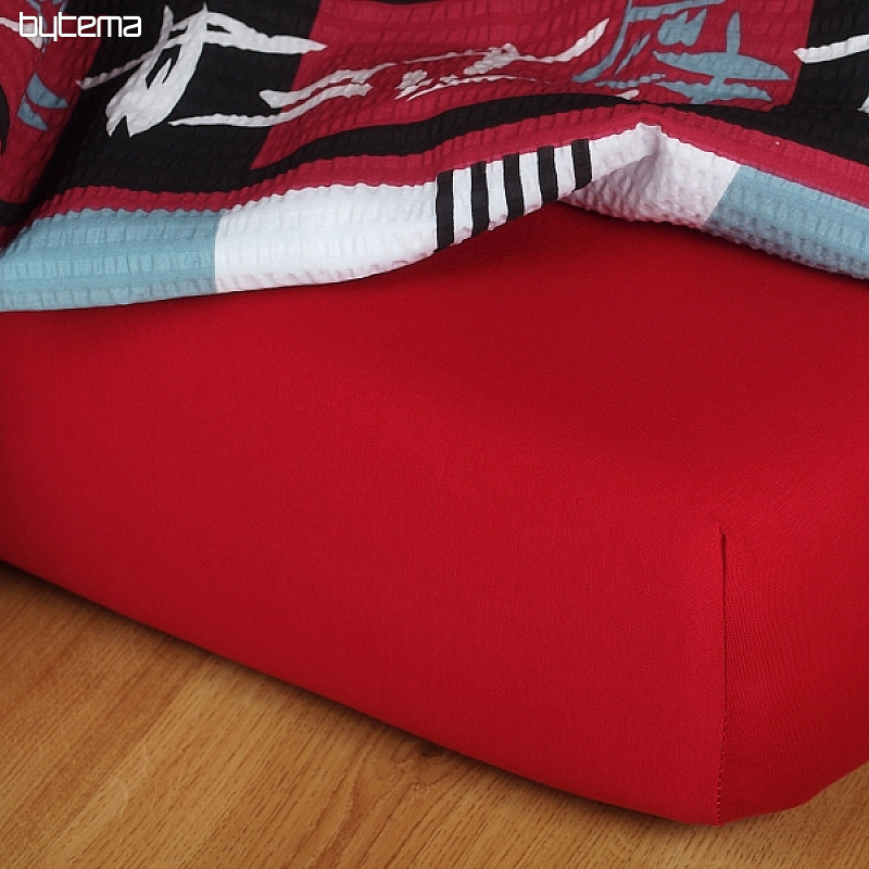 Drap de lit en jersey couleur bordeaux