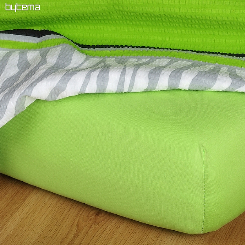 Drap de lit en jersey couleur kiwi