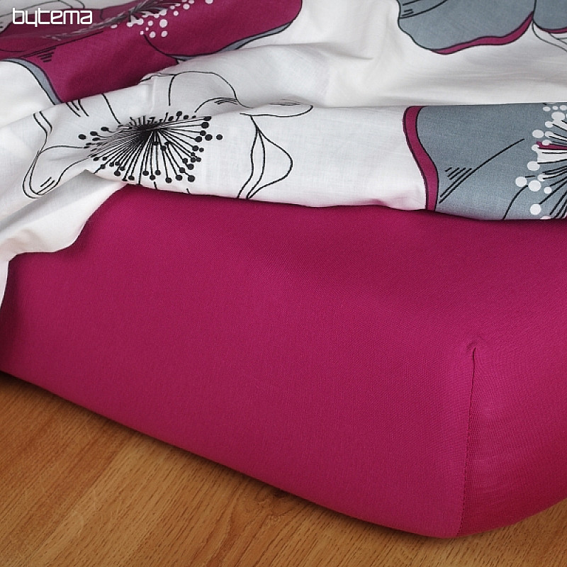 Drap de lit en jersey couleur mûre