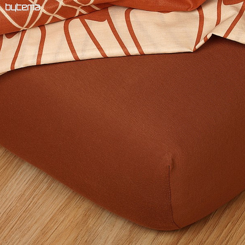 Drap de lit en jersey couleur nougat