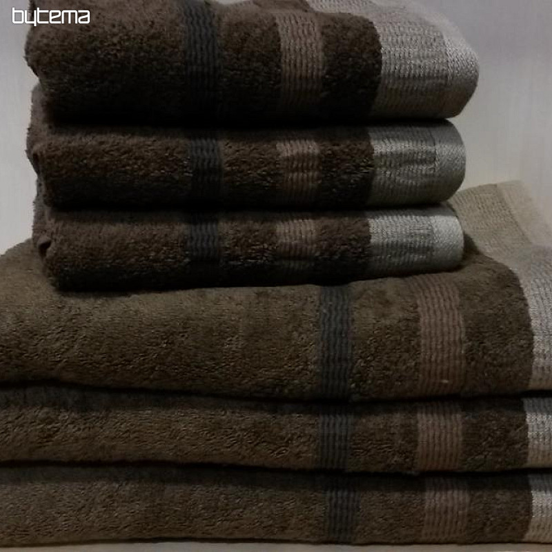 Serviette et drap de bain METROP marron