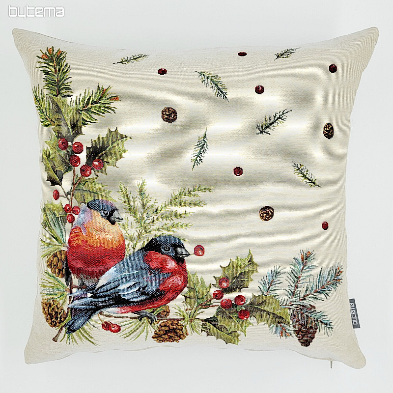 Tapisserie de Noël avec motif d'oiseau taureau