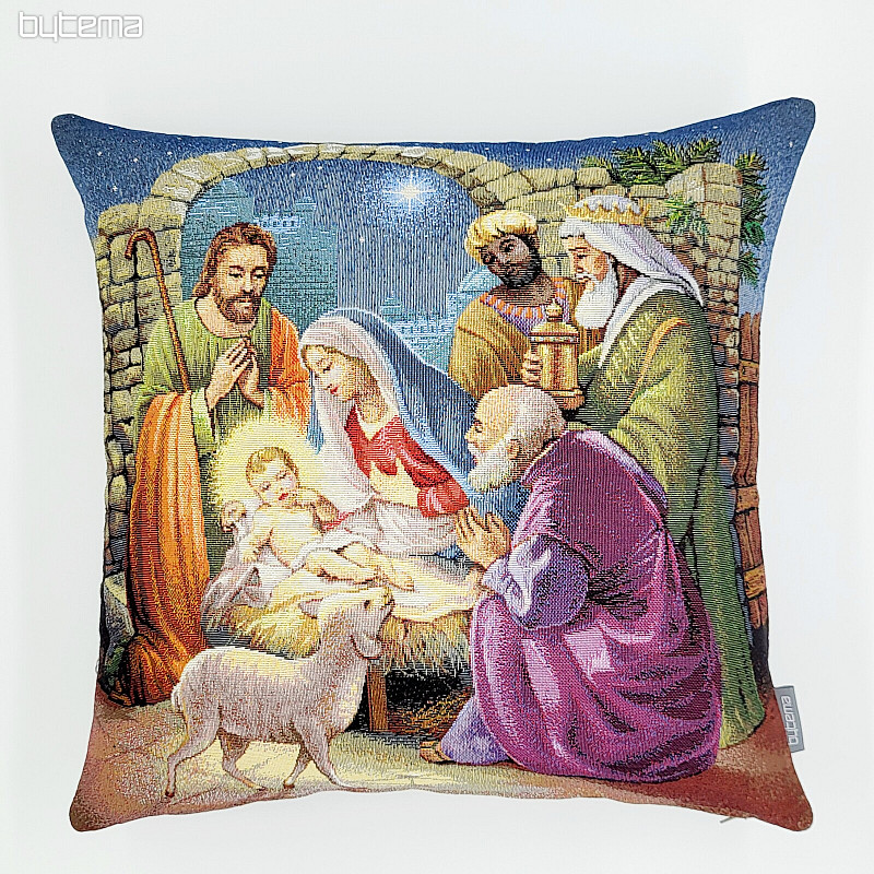 Couverture tapisserie de Noël LA NAISSANCE DE L'ENFANT JÉSUS