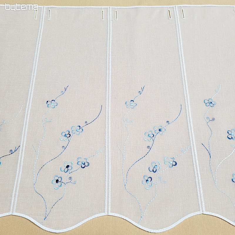Rideau en vitrail BRODERIE BLEUE
