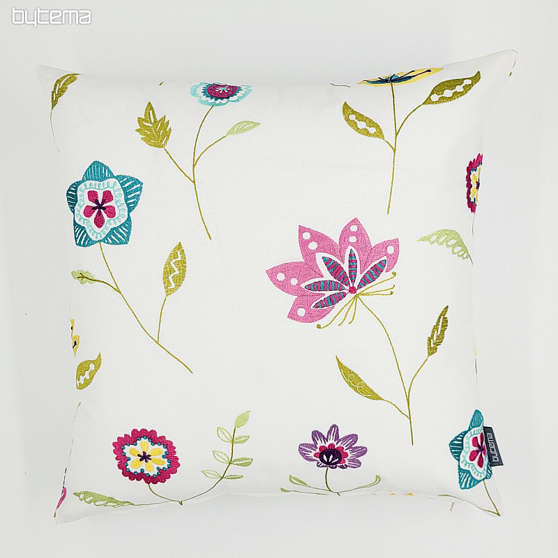 Housse de coussin brodée RICHMOND blanc