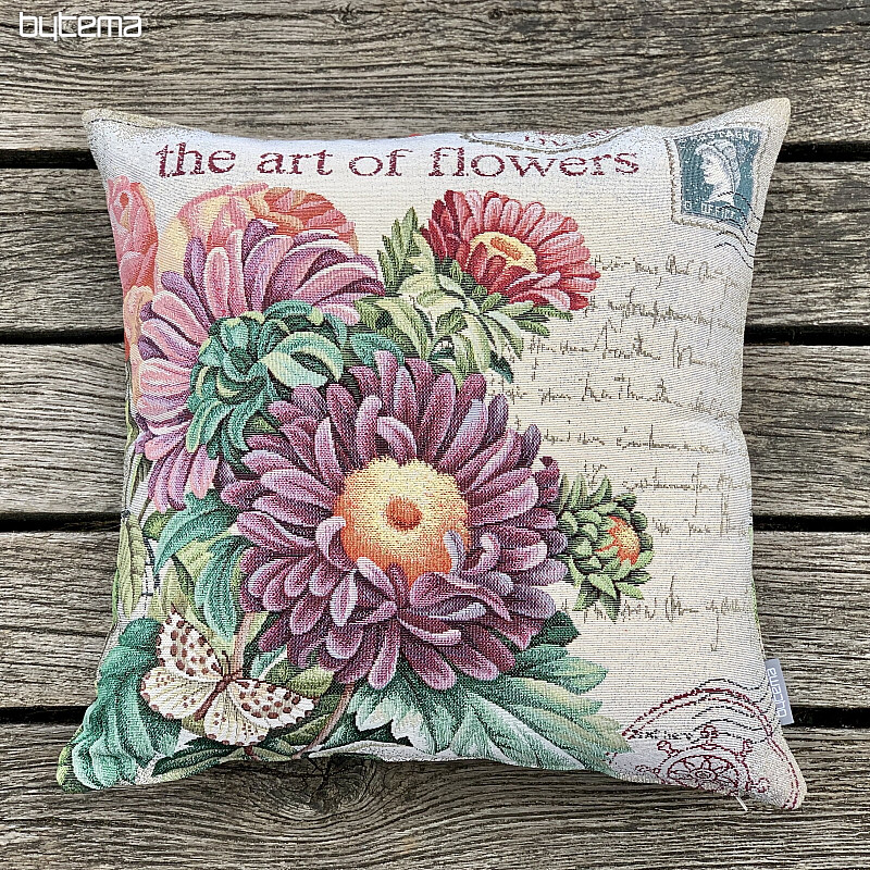 Taie d'oreiller tapisserie FLEUR - CARTE POSTALE VIOLET