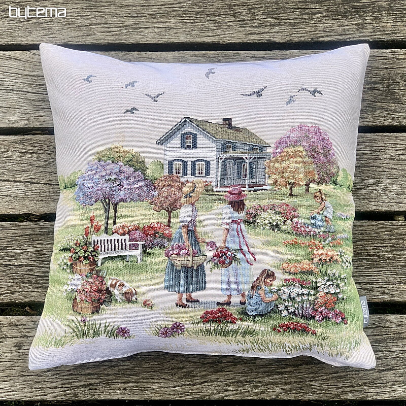 Housse de coussin tapisserie JARDIN DU PARADIS