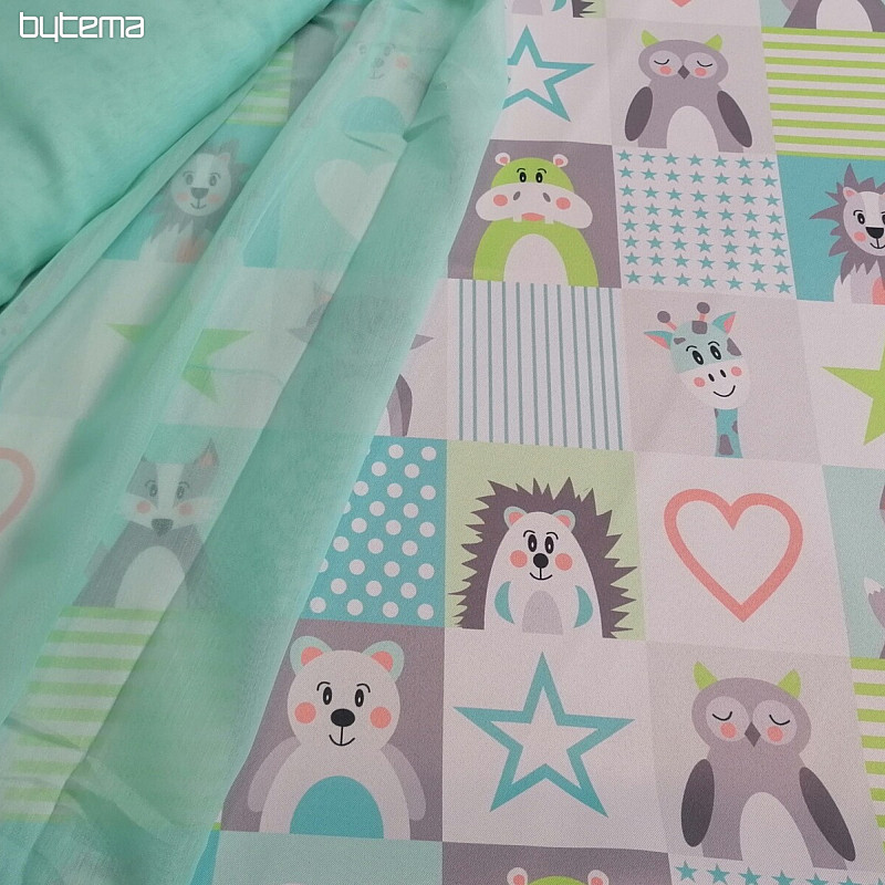 Tissu déco léger Kiba 64 turquoise