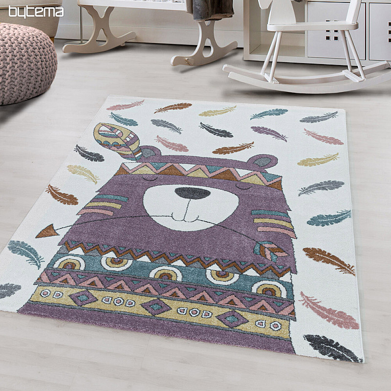 Tapis de luxe pour enfant FUNNY indien violet