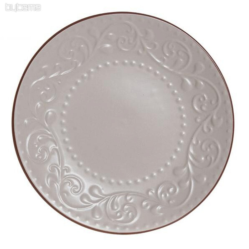 Assiette à dessert BEIGE RELIEF 21x2,5cm beige