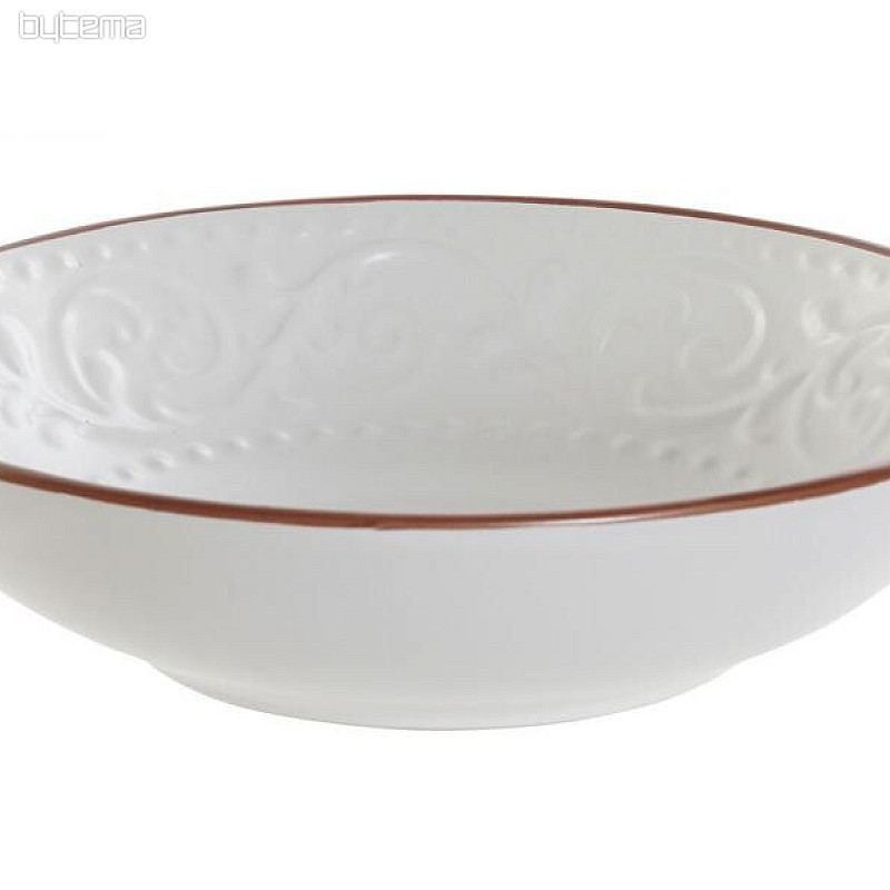 Assiette creuse BLANC RELIEF 20,5x5cm blanc