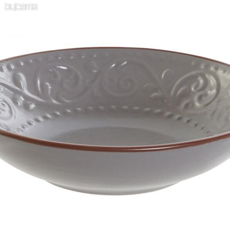 Assiette creuse GRIS RELIEF 20,5x5cm gris