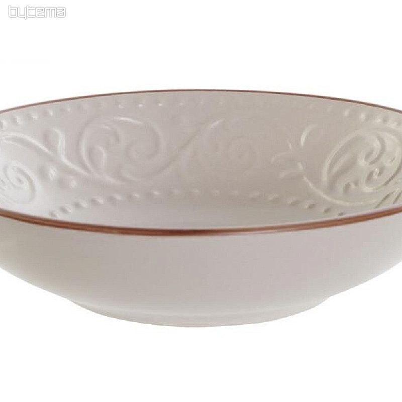 Assiette creuse BEIGE RELIEF 20,5x5cm beige