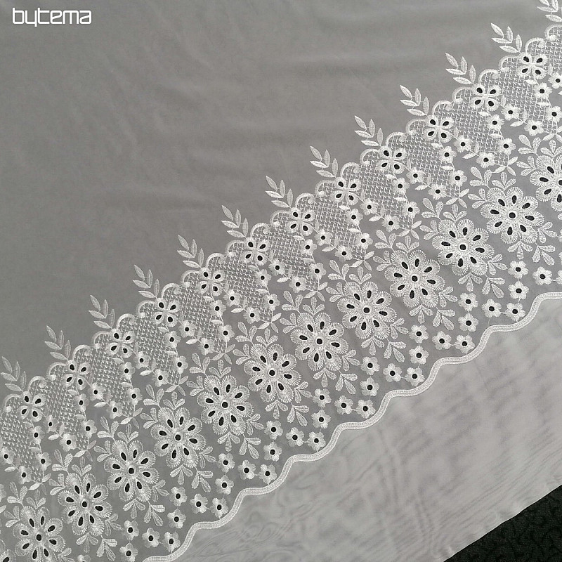 Rideau brodé luxe Mélanie blanc 17560