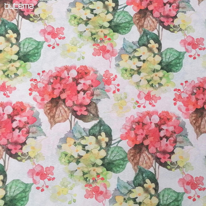 Tissu décoratif Hortensia Manuela
