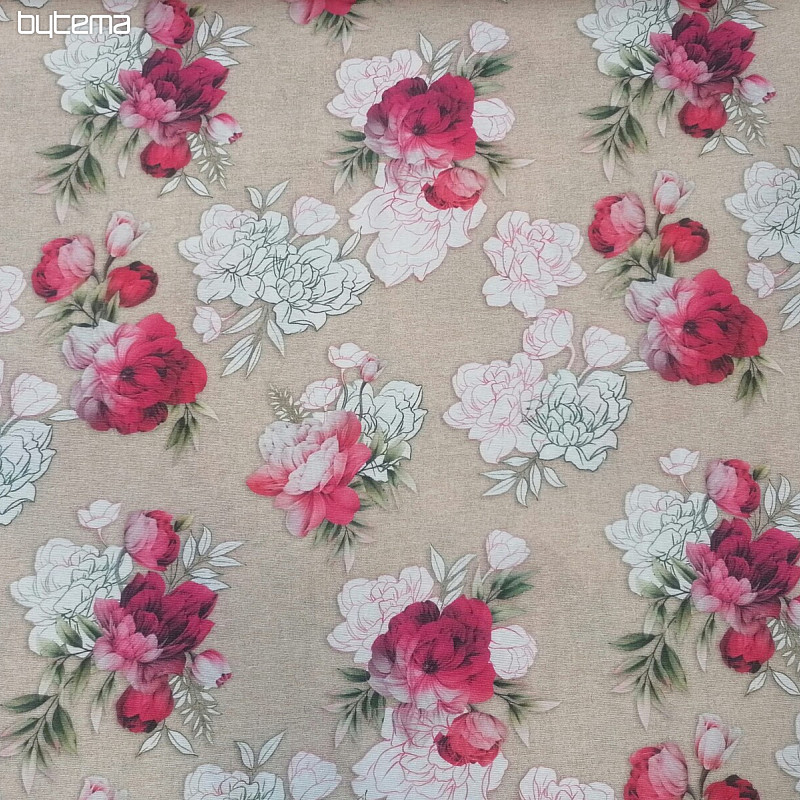 Tissu déco Rose Géraldine 3D