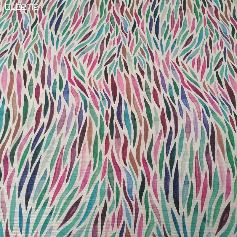 Tissu déco Izaro violet-turquoise