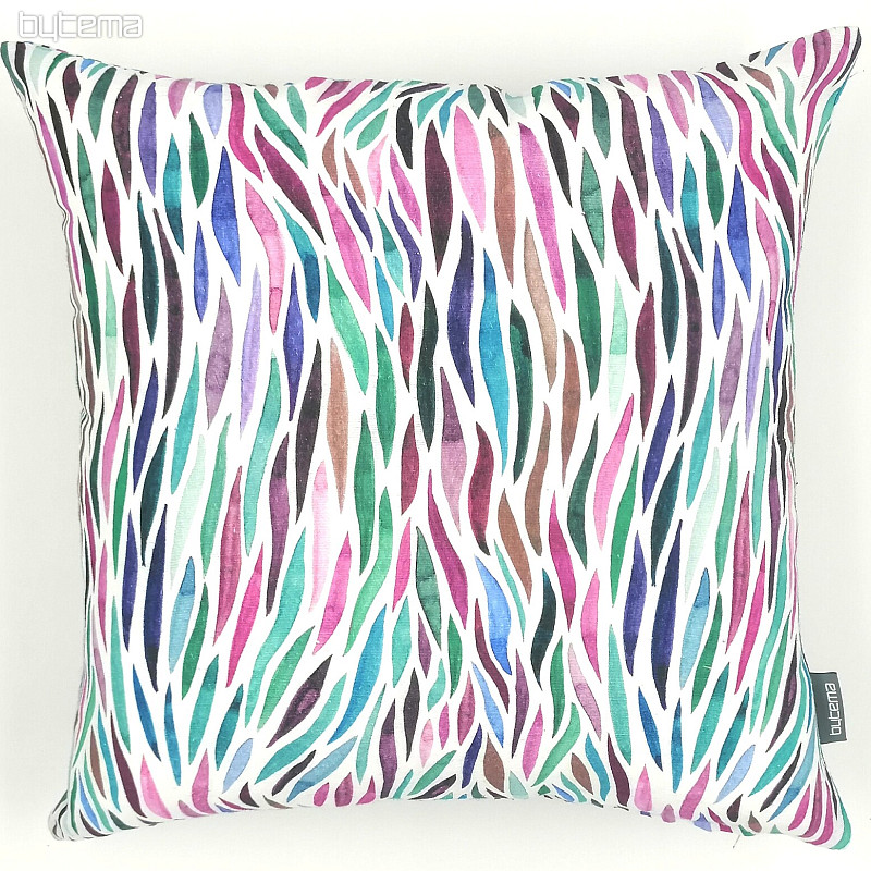Housse de coussin Izaro violet-turquoise