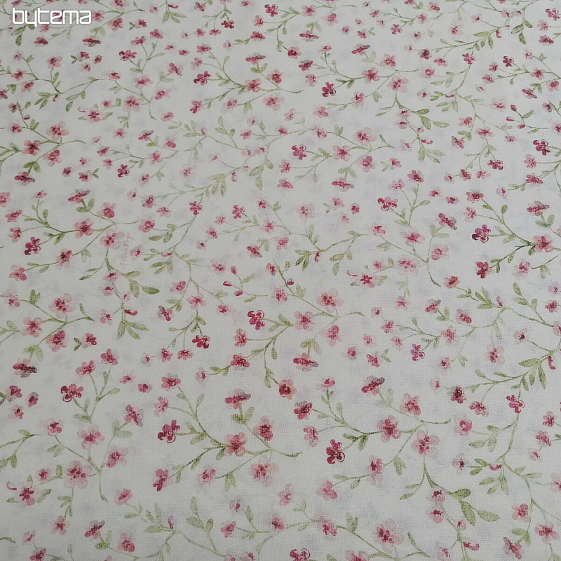 Tissu en coton rose mini sakura
