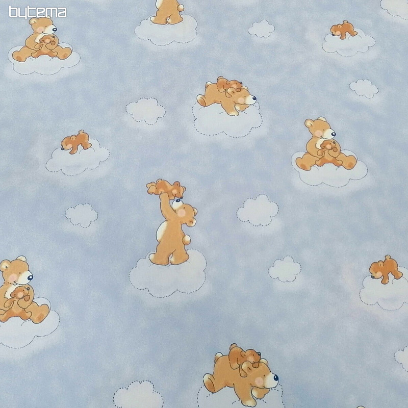 Tissu décoratif BLEU TEDDY