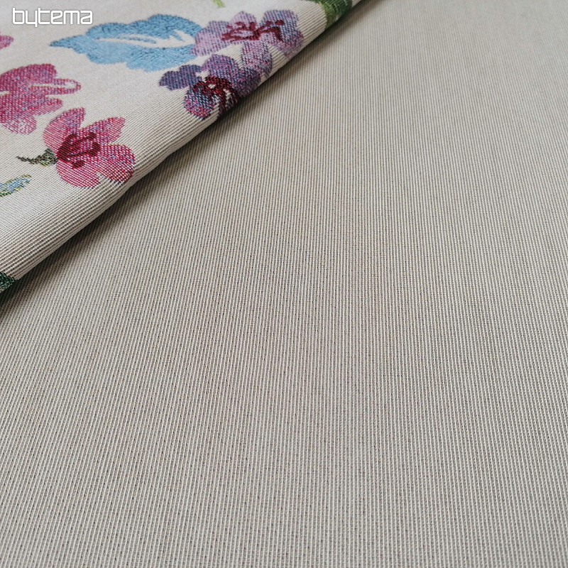 Tissu tapisserie couleur unie - NATUR