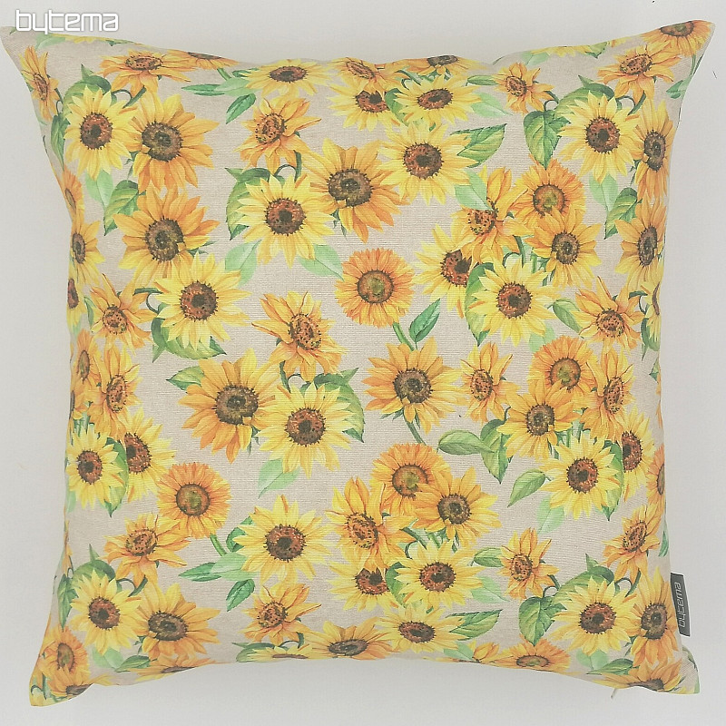 Housse de coussin tournesol