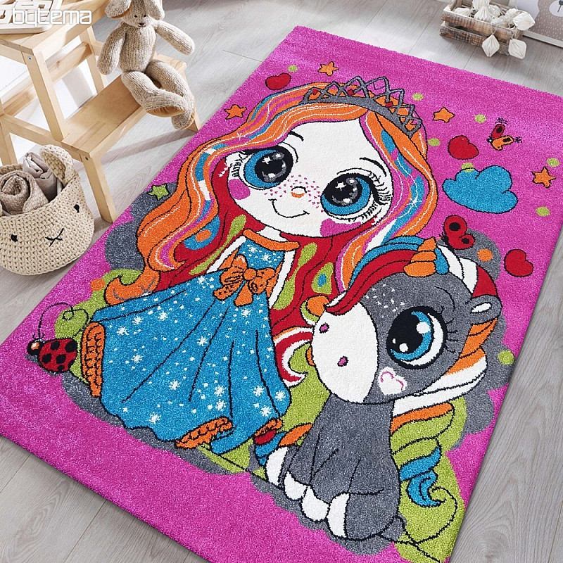 Tapis enfant MONDO PRINCESSE ET PONEY