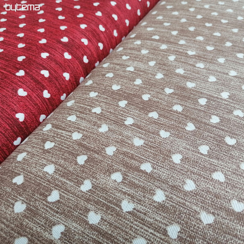Tissu déco Naira coeurs beige
