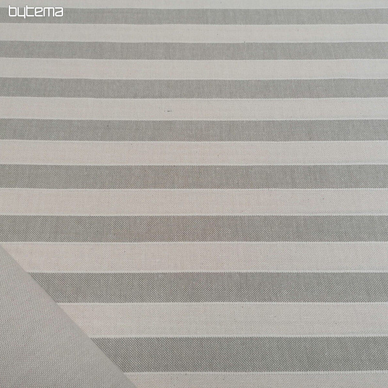 Tissu déco Rayures Trebol - beige 2 cm 50