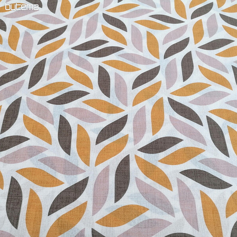 Tissu déco Coord feuilles jaune