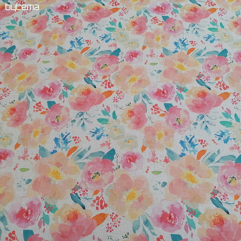 Tissu déco Fleurs pastel