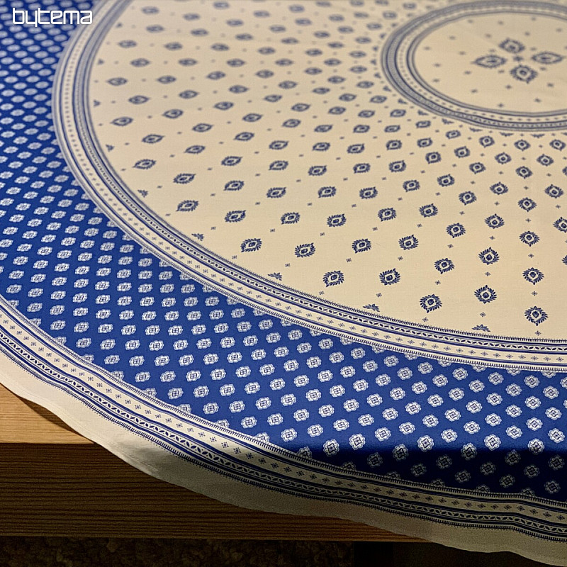 Nappe ronde - folklore bleu Ø 175 cm