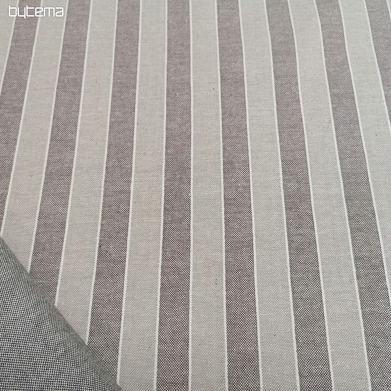 Tissu déco Trebol rayures - marron 2 cm 55