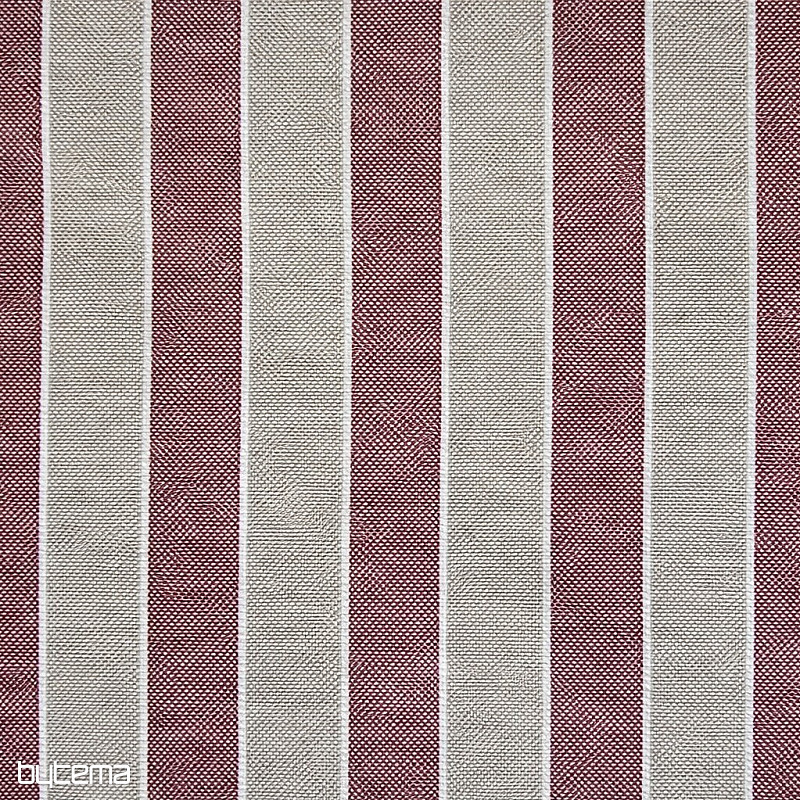 Tissu déco Rayures Trebol - bordeaux 2 cm 65