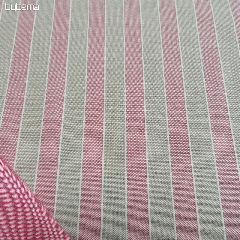 Tissu déco Rayures Trebol - rose 2 cm 76