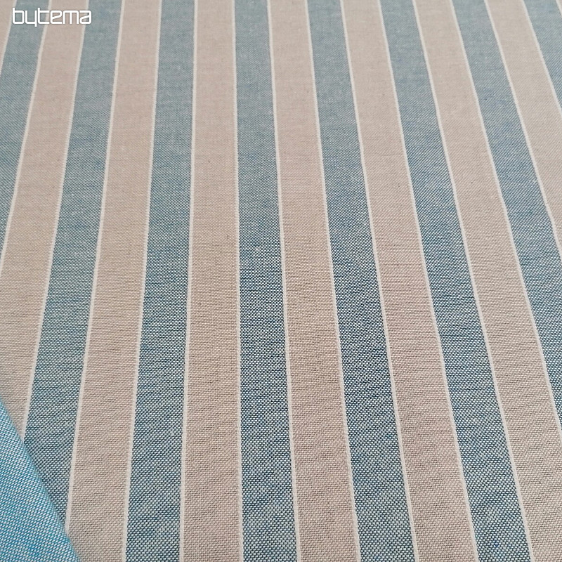 Tissu déco Rayures Trebol - bleu 2 cm 77