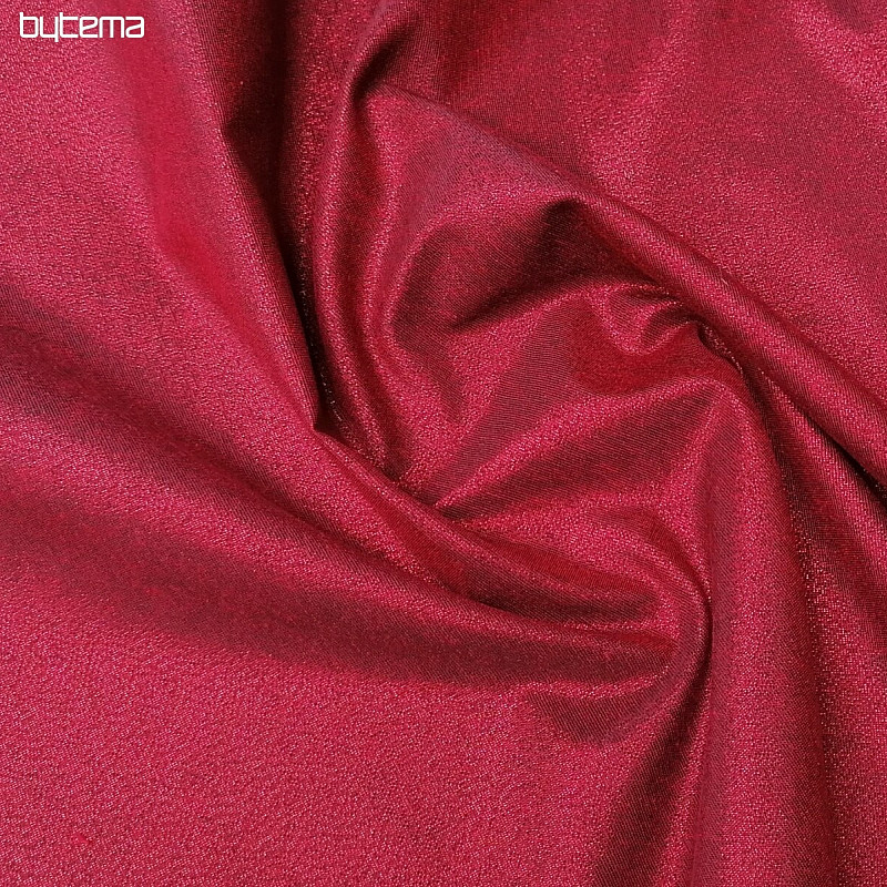 Tissu de décoration de Noël Père Noël avec lurex bordeaux