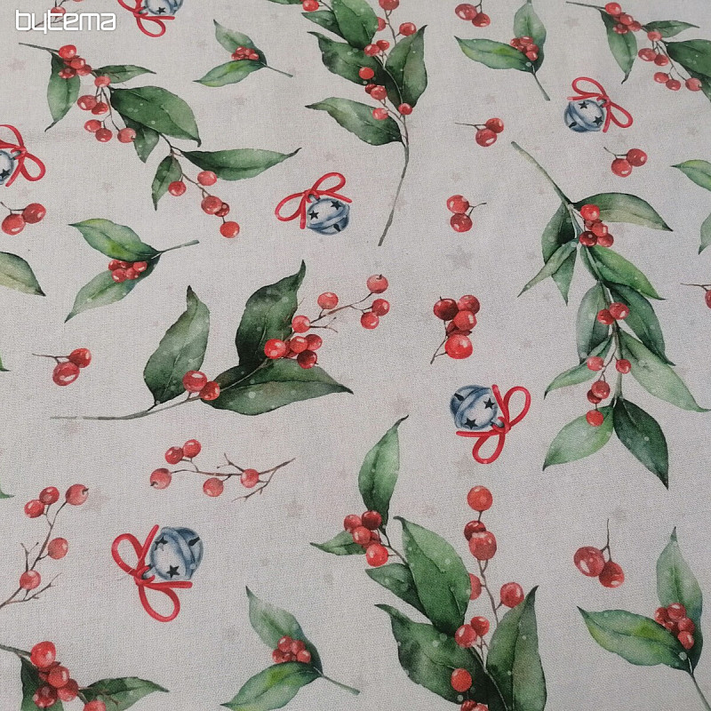 Tissu de décoration de Noël Grand houx