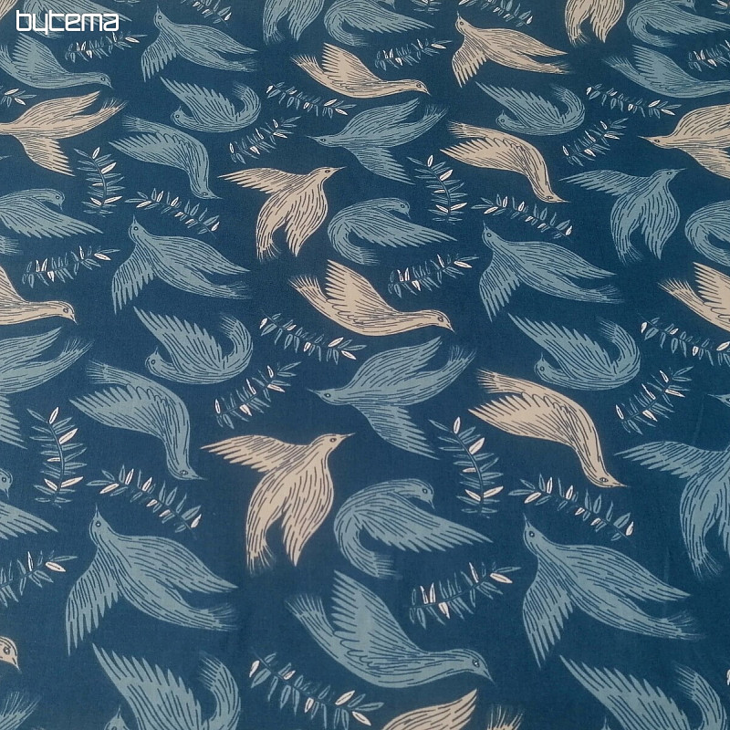 Tissu coton Jay bleu