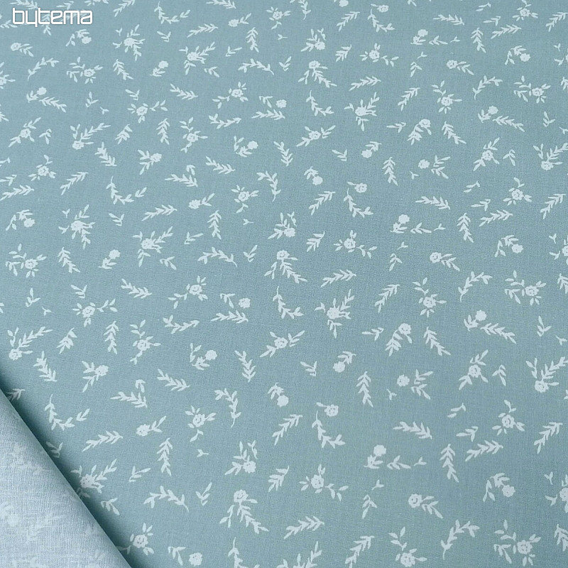 Tissu coton FLEURS DE MENTHE