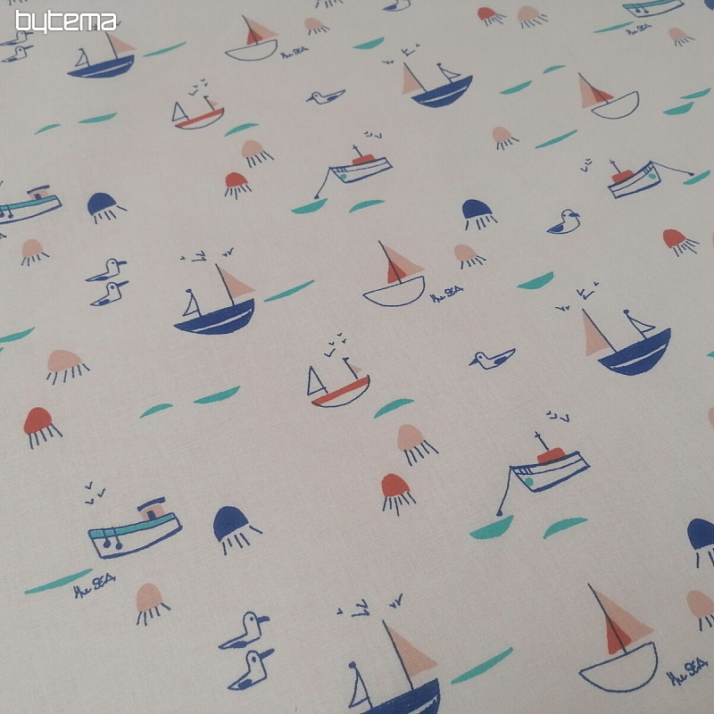 Tissu en coton Navires