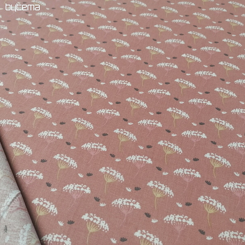 Tissu coton Cumin vieux rose