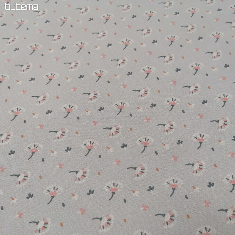 Tissu coton Galon gris