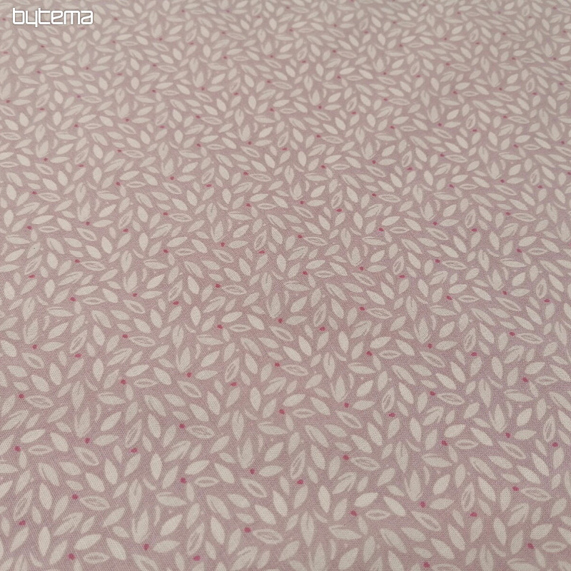 Tissu en coton Frala feuilles lilas