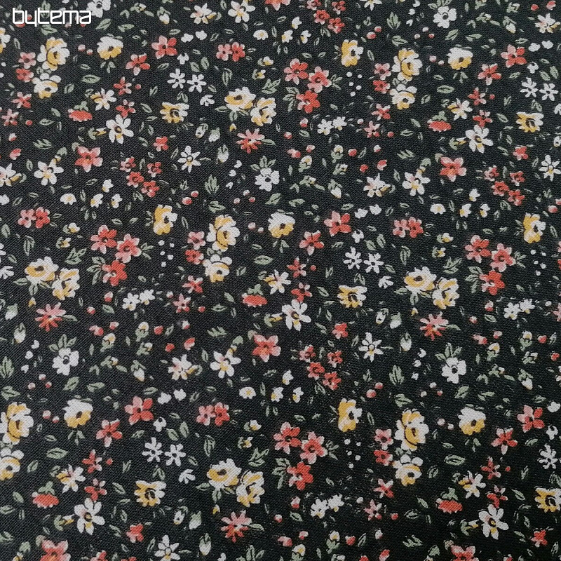 Tissu coton LEONIE noir