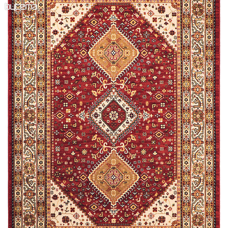 Tapis de luxe en laine JENEEN 93 bordeaux