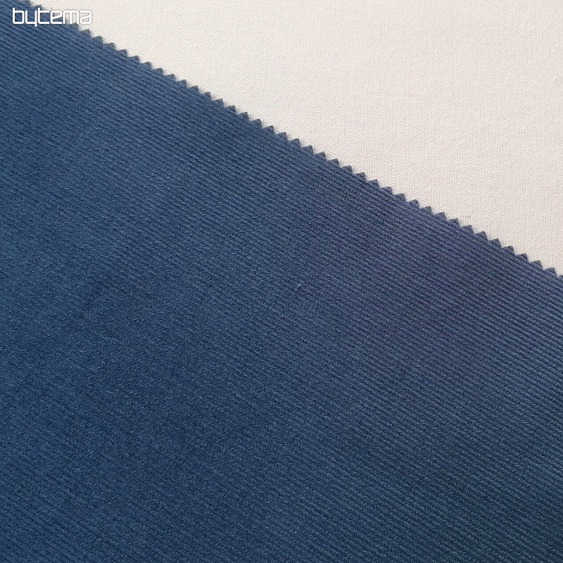 Tissu coton Velours côtelé fin - bleu