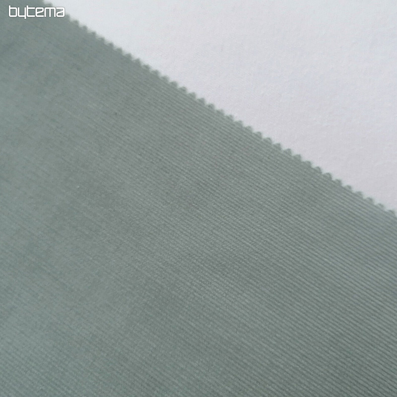 Tissu coton Velours côtelé fin - vert/gris