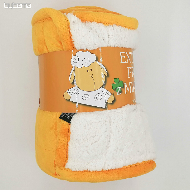 couverture microfibre EXTRA DOUCE MOUTON couture miel